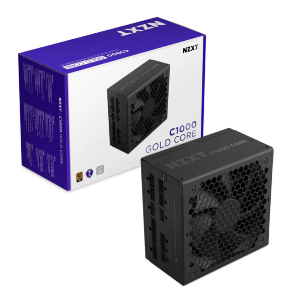 FUENTE DE PODER NZXT C1000 GOLD CORE 80PLUS FULLY MODULAR ATX 3.1 POWER SUPPLY US POWER CORD PA-0G3BB-US