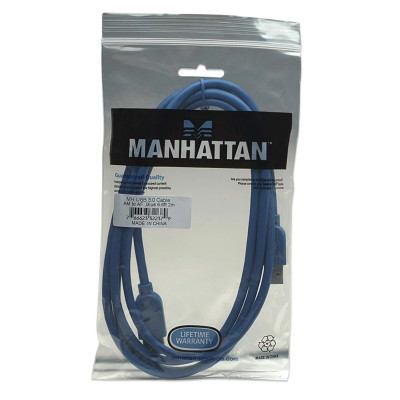 CABLE USB,MANHATTAN,322379, V3.0 EXT. 2.0M AZUL