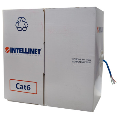 BOBINA,INTELLINET,704670, CAT 6 CCA 305M SOLIDA AZUL