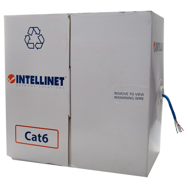 BOBINA,INTELLINET,704670, CAT 6 CCA 305M SOLIDA AZUL