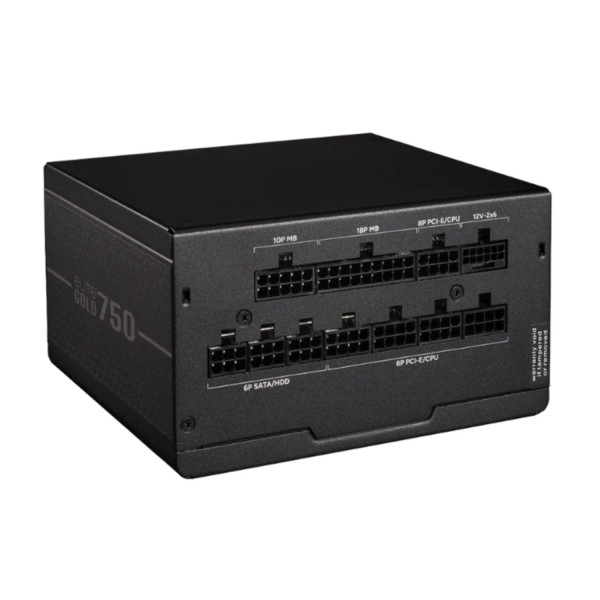FUENTE DE PODER COOLER MASTER / ELITE GOLD 750W / V3 ATX 3.1 / 80 PLUS GOLD CERTIFICADA / MODULAR / GAMER MPX-7505-AFAG-BUS