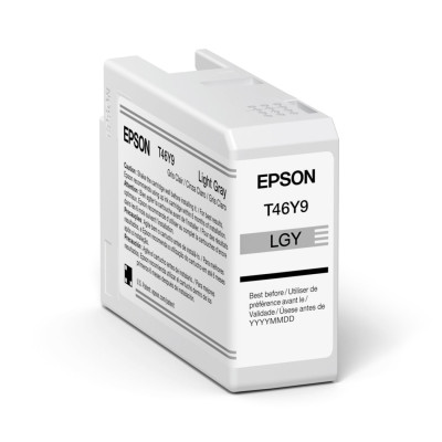 CARTUCHO EPSON MODELO T46Y GRIS LIGHT, PARA PLOTTER P900 (50 ML) T46Y900