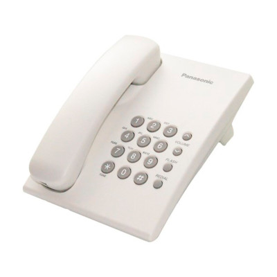 Teléfono Panasonic KX-TS500MEW alámbrico básico Unilinea sin memorias control