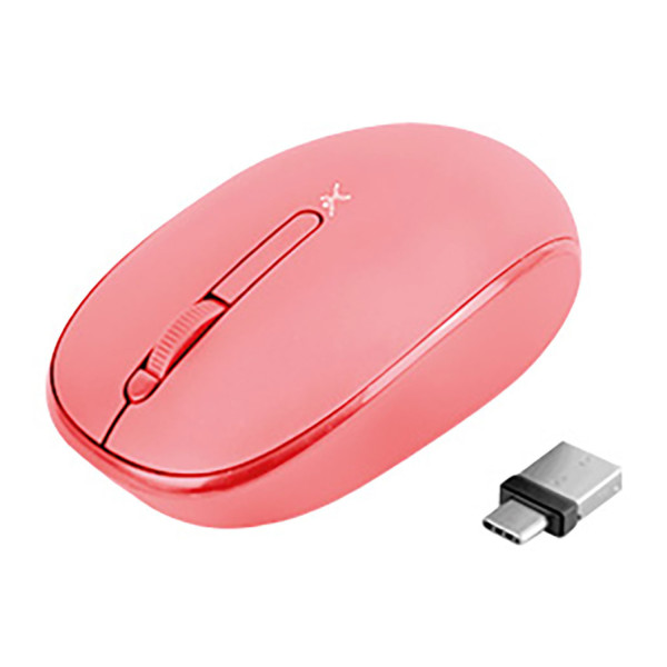 Mouse inalámbrico óptico ergonómico 1000 DPI receptor dual USB y tipo PC-045182