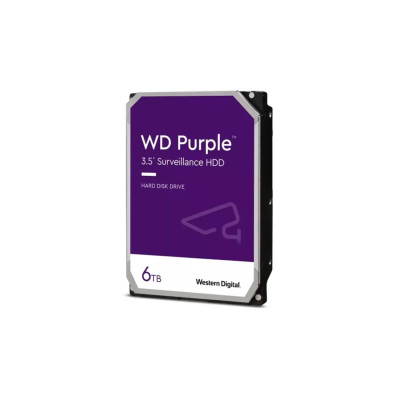 Disco duro interno WD Purple 6TB 3.5 escritorio SATA3 6GB/s 128MB 24X7 WD64PURZ