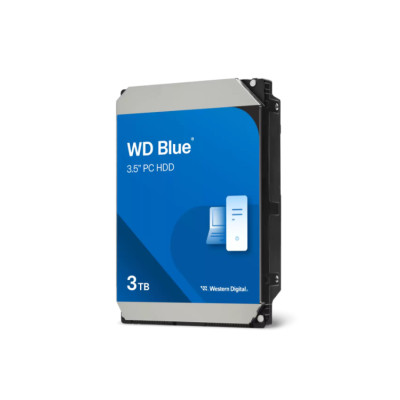 Disco duro interno WD blue 3TB 3.5 escritorio SATA3 6GB/s 256MB 5400RPM WD30EZAX