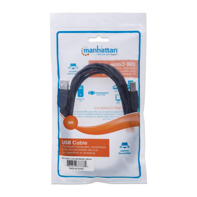 Cable USB Manhattan 337779 V2.0 a-B 5.0m alta velocidad