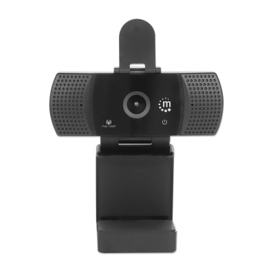 Cámara Manhattan 462556 WEB full HD USB rotación 360 negra