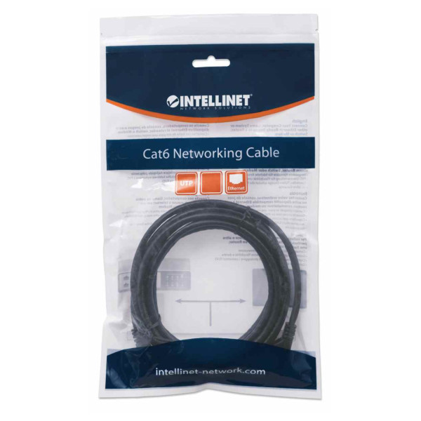 Cable patch Intellinet 342063 CAT 6 2.0m 7.0F UTP negro