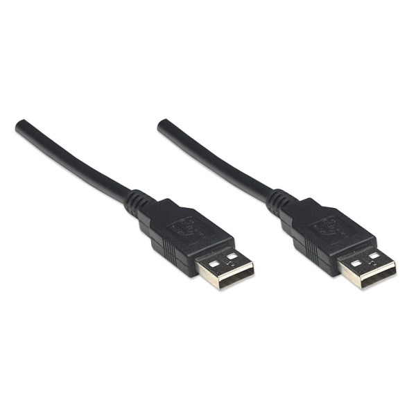 Cable USB Manhattan 306089 V2.0 a-A 1.8m negro