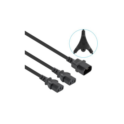 Manhattan 157469 de alimentación divisor en y un conector C14 a 2 X C13