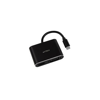 Adaptador Acteck Shift plus AV420 USB C HDMI VGA 4K AC-934657