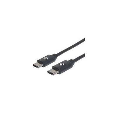 Cable USB Manhattan 354868 -C V2.0 C-C 0.5m negro 60W