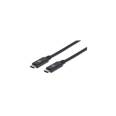 Cable USB Manhattan 355223 -C V3.1 C-C 1.0m negro 10Gbps 5A