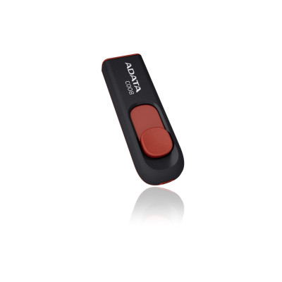 Memoria Adata 32GB USB 2.0 C008 Retractil Negro-rojo (AC008-32G-RKD)