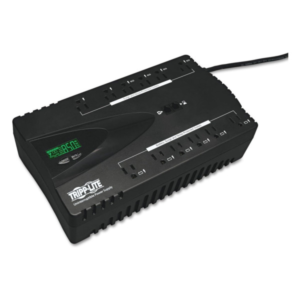 UPS STANDBY DE 850VA 425W - 12 TOMACORRIENTES TRIPP LITE NEMA 5-15R, 120V, 50HZ / 60HZ, USB, LCD, ENERGY STAR, ECO850LCD