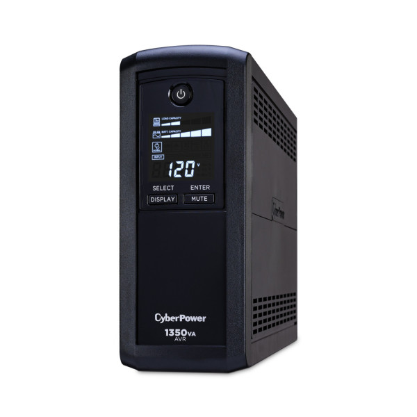 NO BREAK CYBERPOWER CP1350AVRLCD 1350 VA/ 815 WATTS, INTERACTIVO, TORRE, 10 NEMA 5-15R, 5 RESPALDO Y 5 SUPRESIN, CP1350AVRLCDa