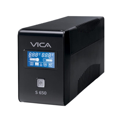 NO BREAK UPS VICA S 650 650VA/360W 8 TOMAS NEMA 5-15R (4/4), PANTALLA LCD 3 AÑOS DE GARANTIA BFLOW LCD S650