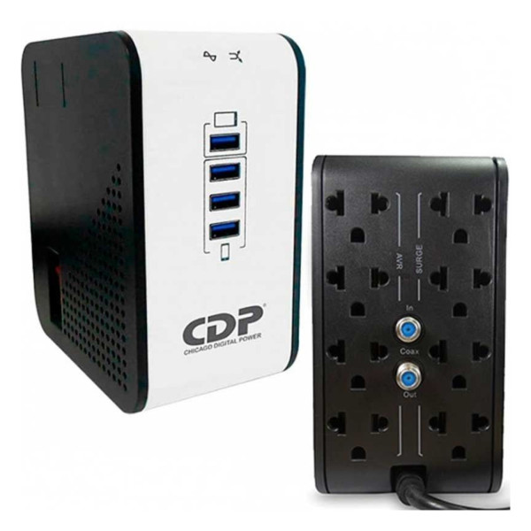 REGULADOR DE VOLTAJE CDP DE 1000VA/500W 8 CONT R2CU-AVR1008