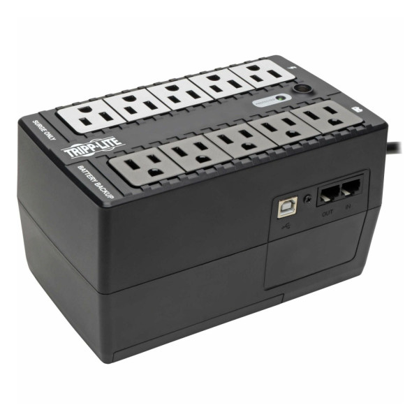 NO BREAK TRIPP LITE NTERNET600U, UPS STANDBY DE 600VA 325W - 10 TOMACORRIENTES NEMA 5-15R, 120V, 50HZ / 60HZ, USB, INTERNET600U