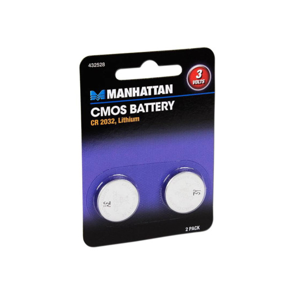 BATERIA PILA ,MANHATTAN,432528, CMOS 3V, 2 PIEZAS, CR 2032