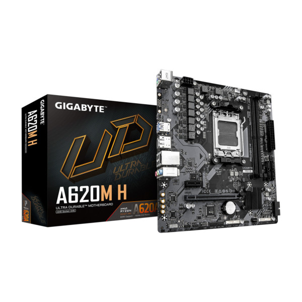 TARJETA MADRE GIGABYTE A620M H / SOCKET AM5 / DDR5 / DP / HDMI / MICRO ATX / GAMA BASICA