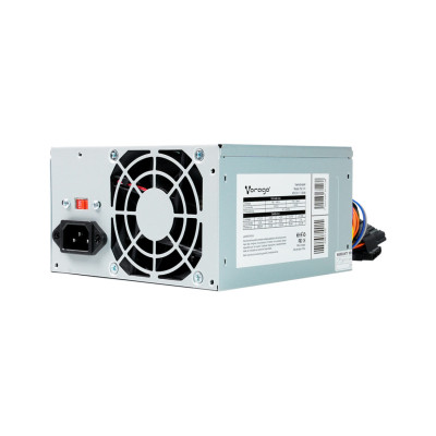 FUENTE DE PODER 500W ATX / VORAGO/ PSU-101 / 20+4 PINES X 1, CPU 4 PINES X 1, SATA X 2 PERIFéRICOS 4 PINES X 2, FLOPPY 4 PINES