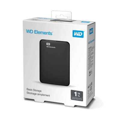 DISCO DURO EXTERNO WD ELEMENTS 1TB 2.5 PORTATIL USB3.0 NEGRO WINDOWS WDBUZG0010BBK-WESN