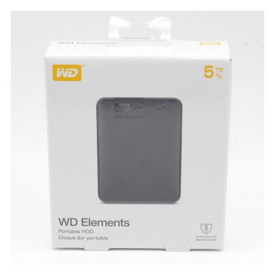 DISCO DURO EXTERNO WD ELEMENTS 5TB 2.5 PORTATIL USB3.0 NEGRO WINDOWS WDBU6Y0050BBK-WESN