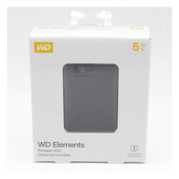 DISCO DURO EXTERNO WD ELEMENTS 5TB 2.5 PORTATIL USB3.0 NEGRO WINDOWS WDBU6Y0050BBK-WESN