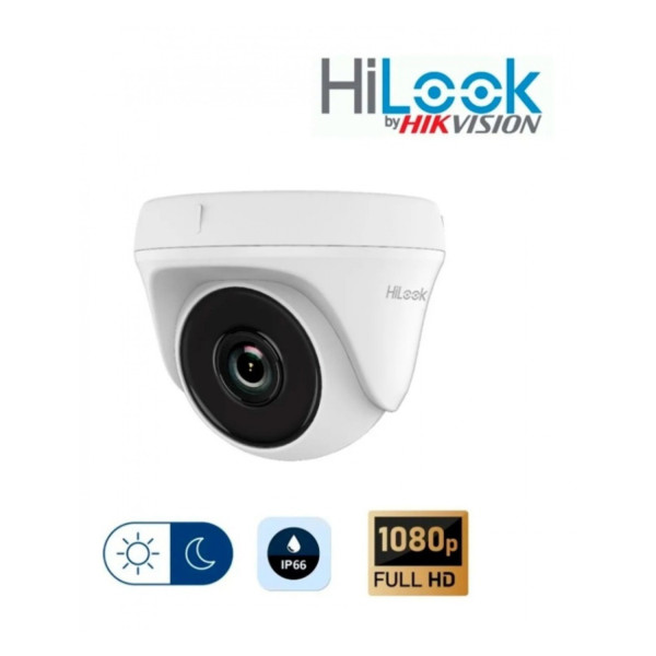 CAMARA TURRET TURBOHD 2 MEGAPIXELES HILOOK BY HIKVISION THC-T120-PC LENTE 2.8 MM / 20 MTS IR EXIR / 4 TECNOLOGIAS (TVI / AHD /