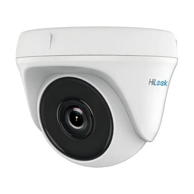 CAMARA HILOOK TURRET TURBOHD 2 MEGAPÍXELES (1080P) / LENTE 2.8 MM / 20 MTS IR EXIR / TVI-AHD-CVI-CVBS / IP66 / METAL THC-T120-M