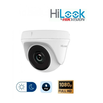 CAMARA HILOOK TURRET TURBOHD 2 MEGAPÍXEL (1080P) / LENTE 2.8 MM / 20 MTS IR EXIR / 4 TECNOLOGÍAS (TVI / AHD / CVI / THC-T120-PC