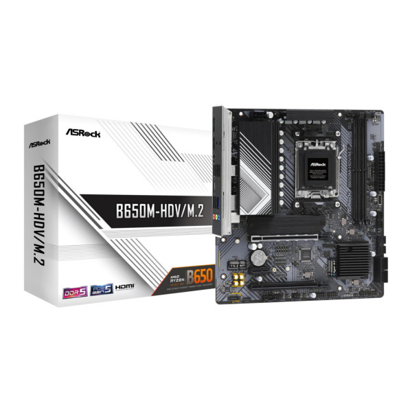 MB ASROCK B650M-H/M.2/AM5 RYZEN SERIES 9000, 8000 Y 7000/DDR5 6400 MHZ/ PCIE GEN5M.2/2 PCIE 4.0X16/1 PCIE B650M-H/M.2+