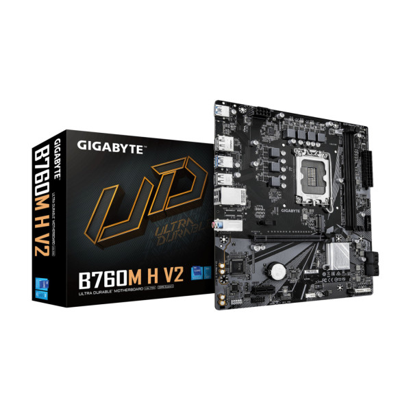 TARJETA MADRE GIGABYTE B760M H / INTEL SOCKET 1700 / DDR5 8000 MT/S / HDMI / VGA / MICRO ATX / GAMA MEDIA