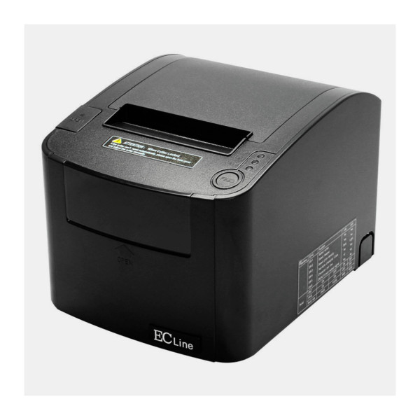 MINIPRINTER EC LINE EC-PM-80330, NEGRO, TERMICA, 80 MM, USB, SERIAL, ETHERNET (RED), RJ11, CORTE AUTOMATICO, 300 MM/SEG